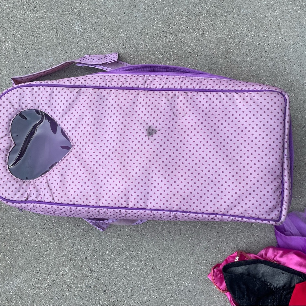 Build-A-Bear Purple Polka Dot Carrier
